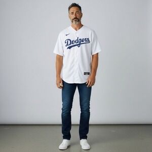 Nike Authentic Los Angeles Dodgers White Home MLB Baseball Jersey Men's Size: M
